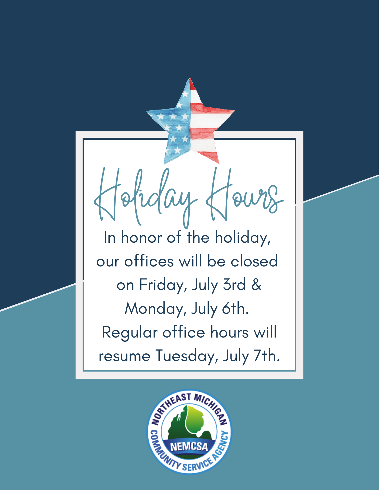 NEMCSA Holiday Hours 