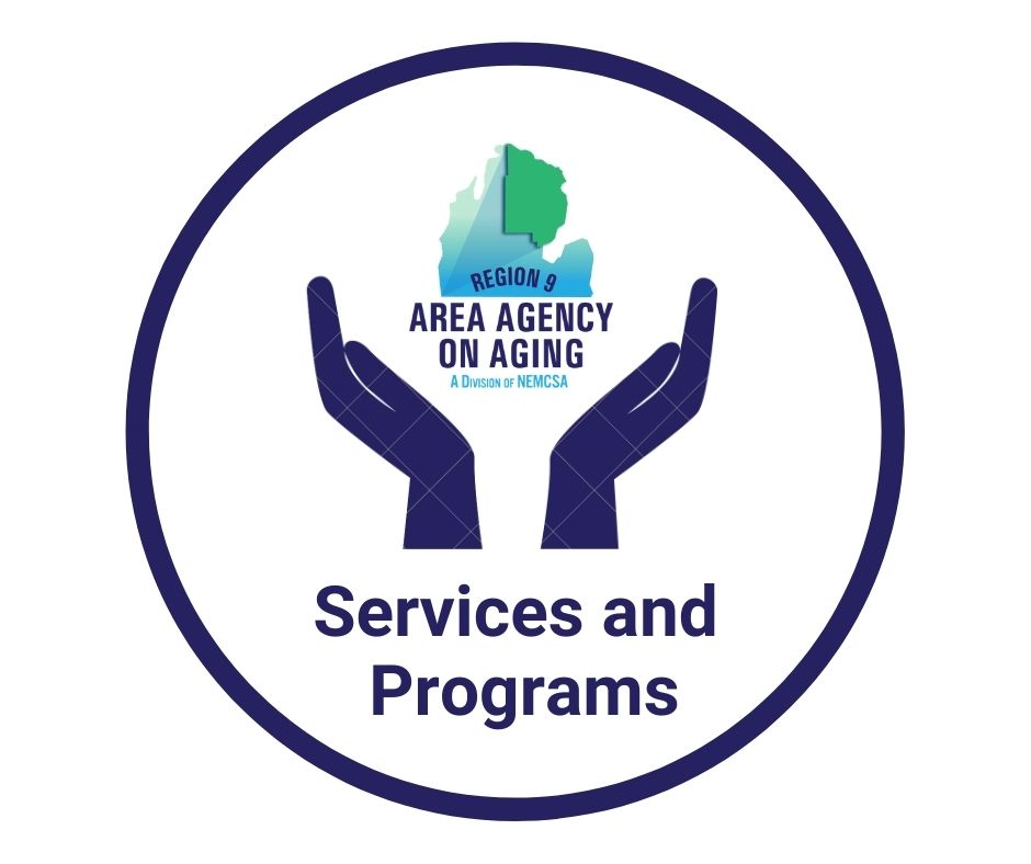 The AAA logo between two open hands. Written below is, Services and Programs
