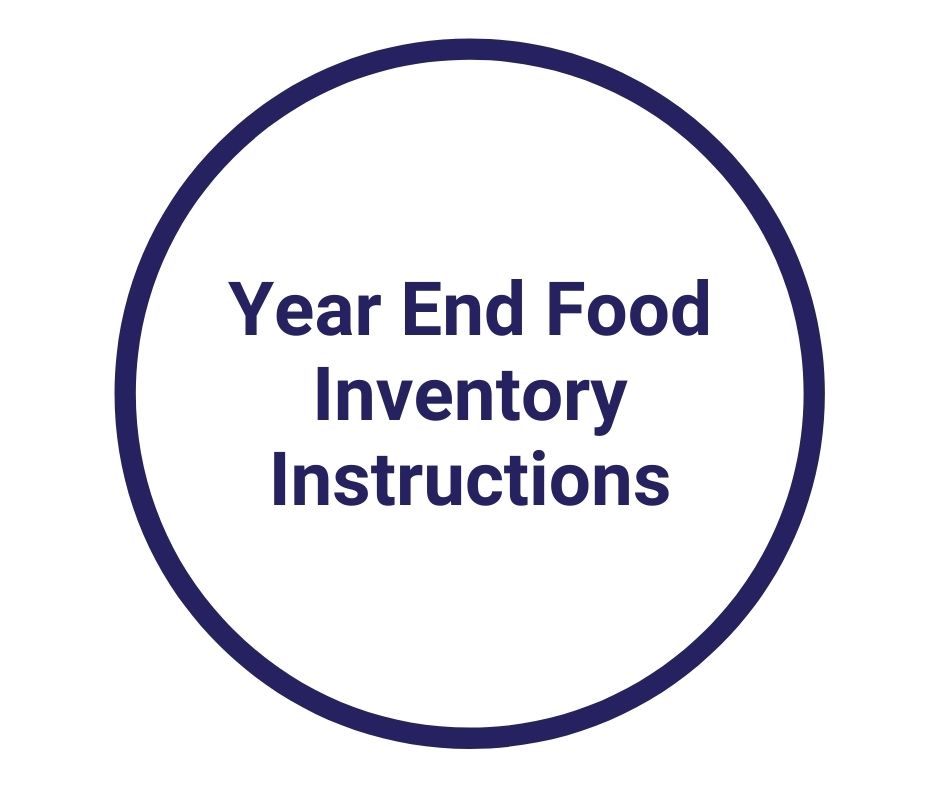 Year End Food Inventory Instructions