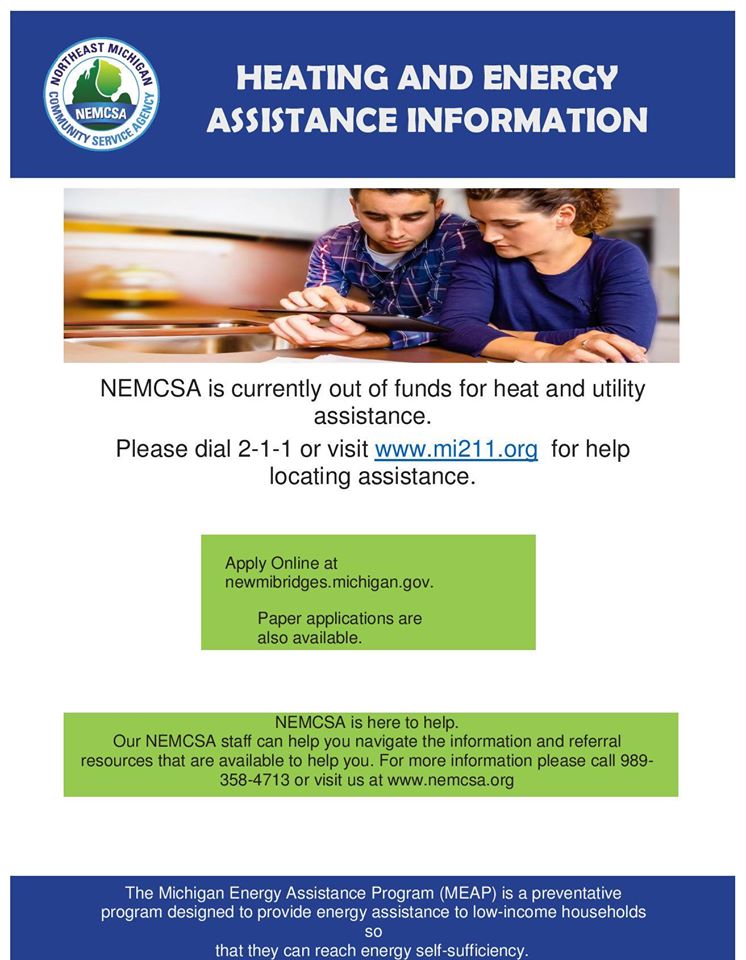 Heat And Utility Assistance Program Northeast Michigan Csa