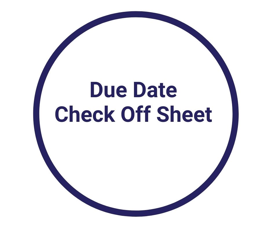 Due Date Check Off Sheet