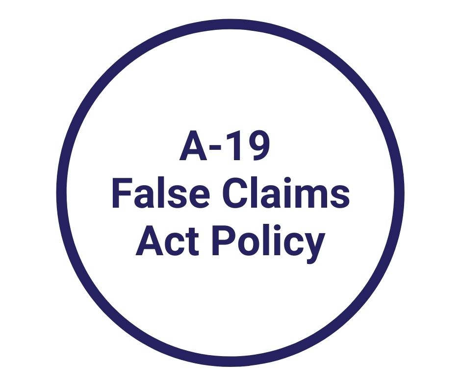 A-19 False Claims Act Policy